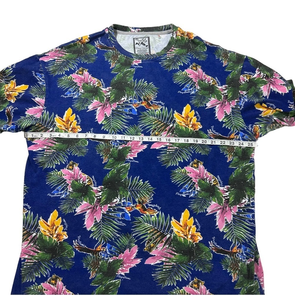 Play Cloths Botanical Jungle Set Mens Blue Shorts & Shirt Sz 36 XL Hawaii Aloha - Picture 7 of 16